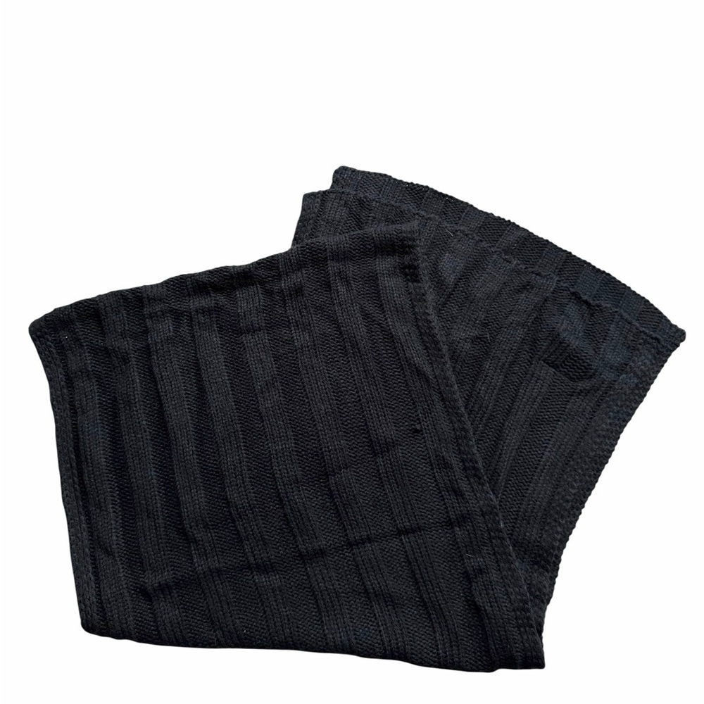 Elegant Black Knit Scarf